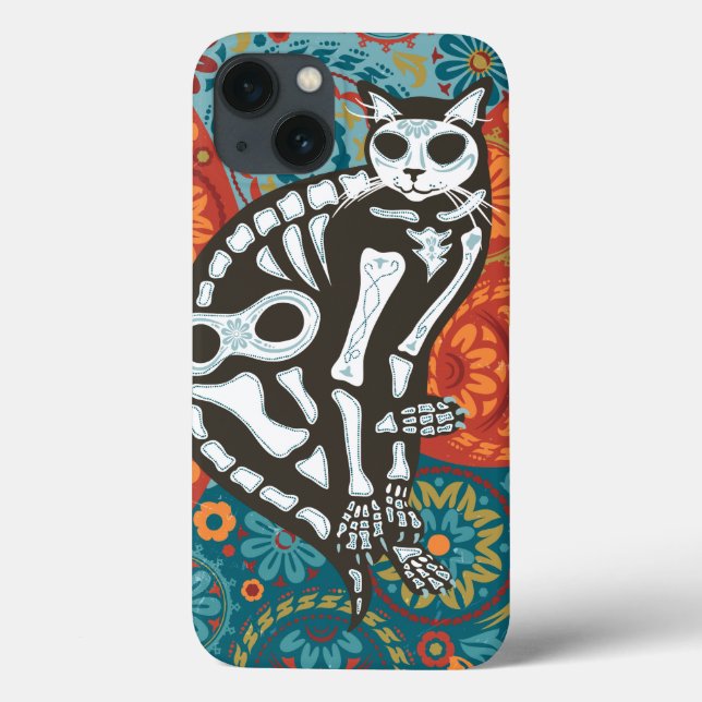 Coque iphone de Joe Dia de los Muertos de bonito (Verso)