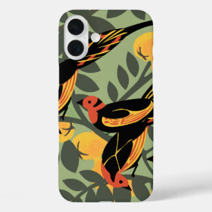 Coque iphone de la caisse d'oiseaux vintage