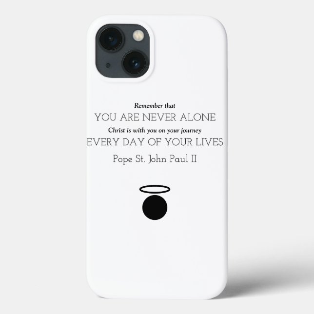 coque iphone de la citation du pape Jean-Paul II (Verso)