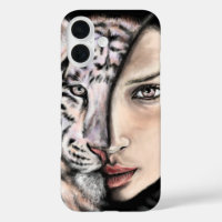 Coque iphone de la dame Tiger