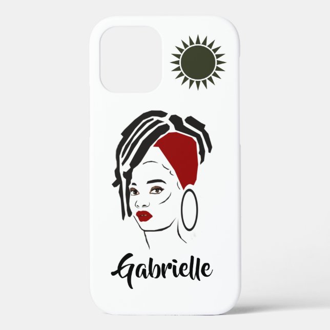 Coque iphone de la Reine d'Afrique personnalisée (Verso)