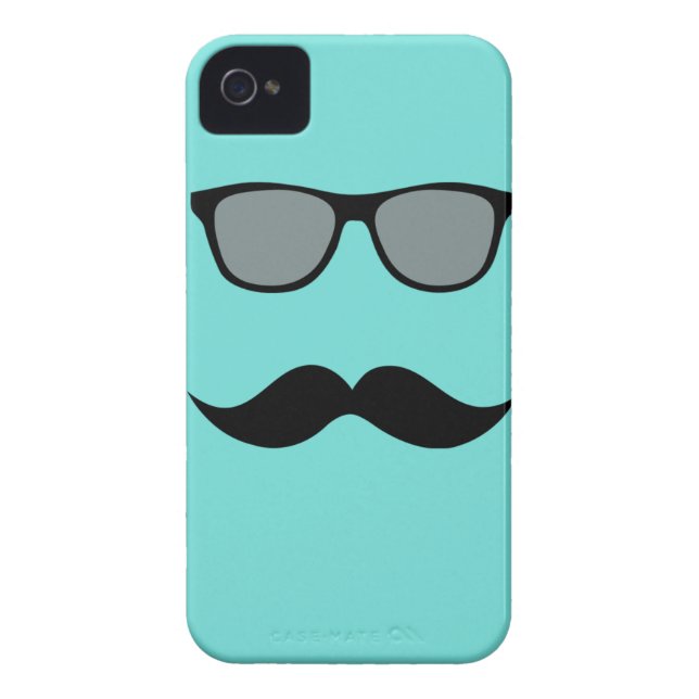 Coque iphone de lunettes de soleil et de moustache (Dos)