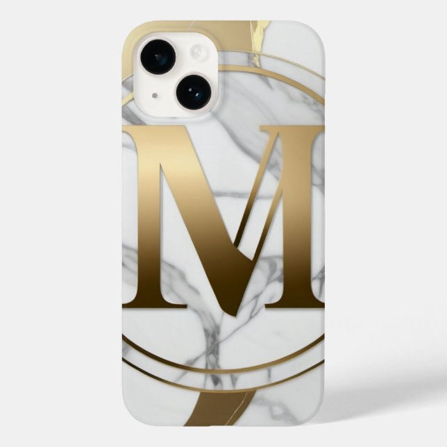 Coque iphone de marbre et d'or personnalisé (Verso)