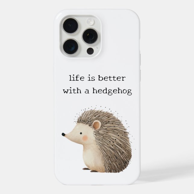 Coque iPhone De mignons hérissons (Verso)