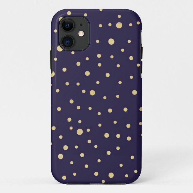 Coque iphone de minuit de parties scintillantes (Dos)