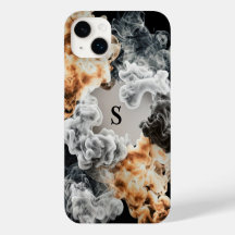 Coque iphone de monogramme de fumée