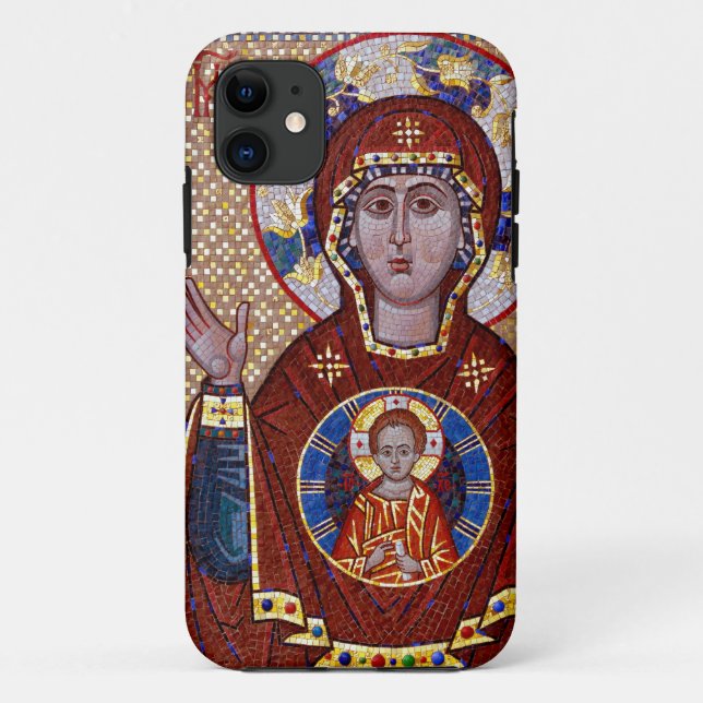 Coque iphone de mosaïque d'icône (Dos)