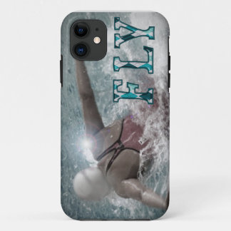 Coque iphone de natation de course de papillon