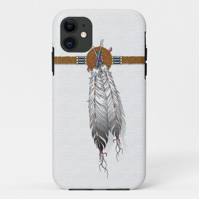coque iphone de natif américain de plume (Dos)