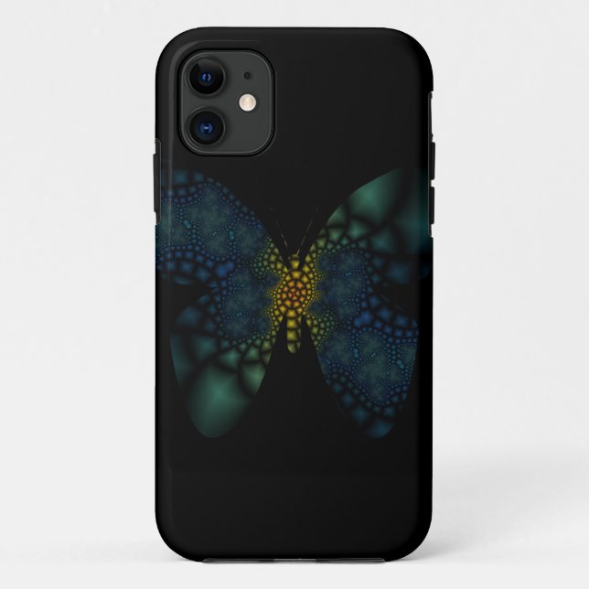 coque iphone de papillon fractal (Dos)