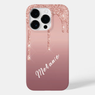 coque iphone de Parties scintillant Gold rose avec