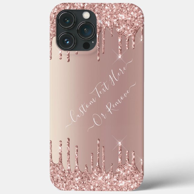 coque iphone de Parties scintillant rose Gold avec (Verso)