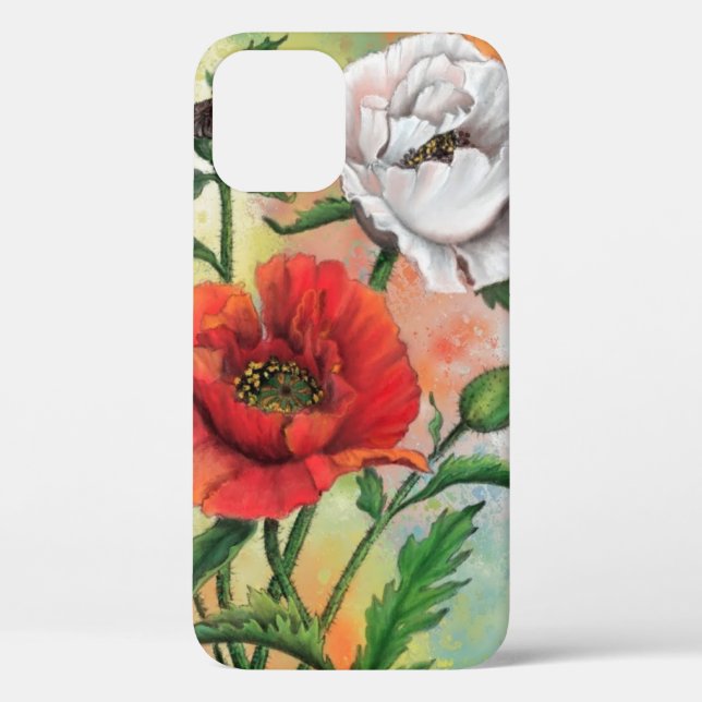 Coque iphone de pépites rouges et blanches (Verso)