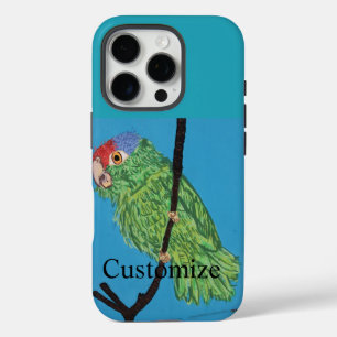 coque iphone de perroquet vert