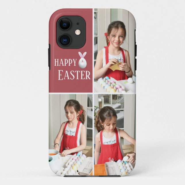 Coque iphone de photos de Pâques Red Happy (Dos)