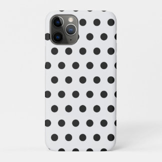 Coque iphone de points Polka noir et blanc