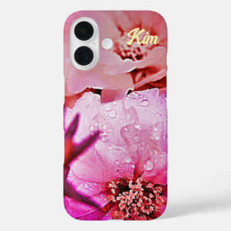 Coque iphone de pomme rose personnalisé