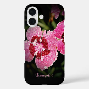 Coque iphone de pomme rose personnalisé