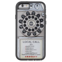 coque iphone de téléphone payant rétro argenté