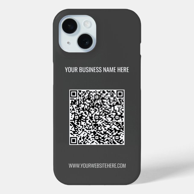 Coque iphone de texte personnalisé QR Code Scan In (Verso)