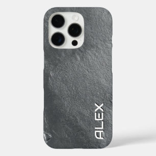 Coque iphone de texture en ardoise grise