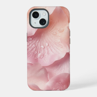 Coque iphone de texture pétale minimaliste Rose