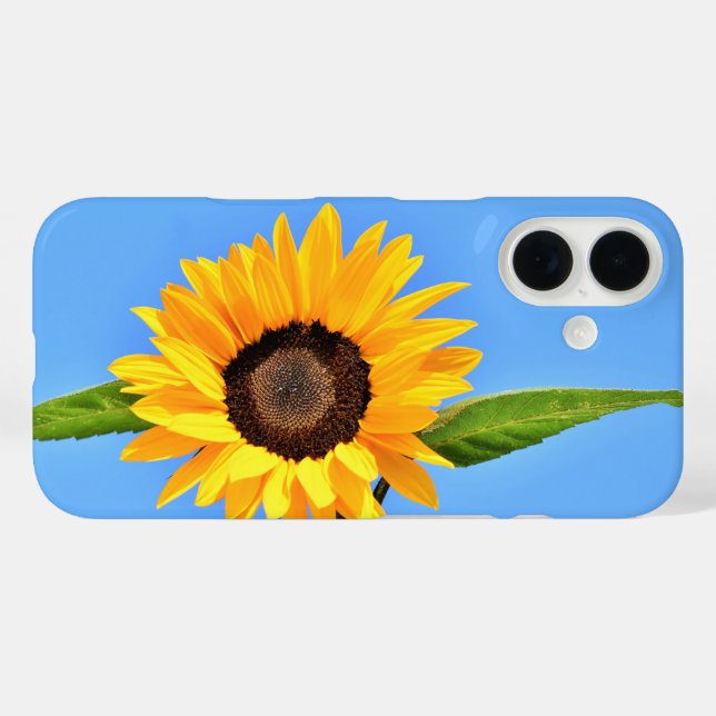 Coque iphone de tournesol jaune (Verso (horizontal))