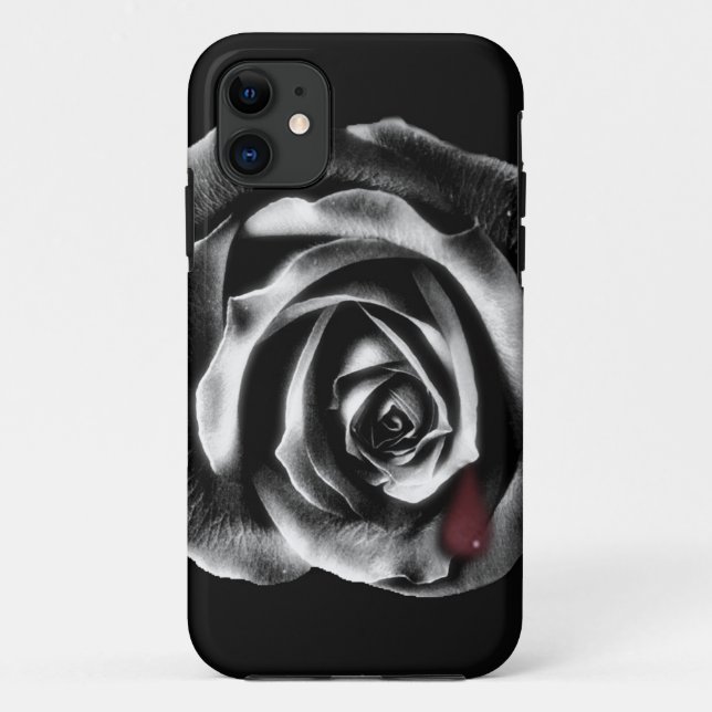 Coque iphone de vampire de rose de noir (Dos)