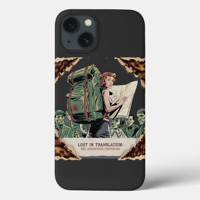 Coque iphone de voyage solo classique | Conception (Verso)