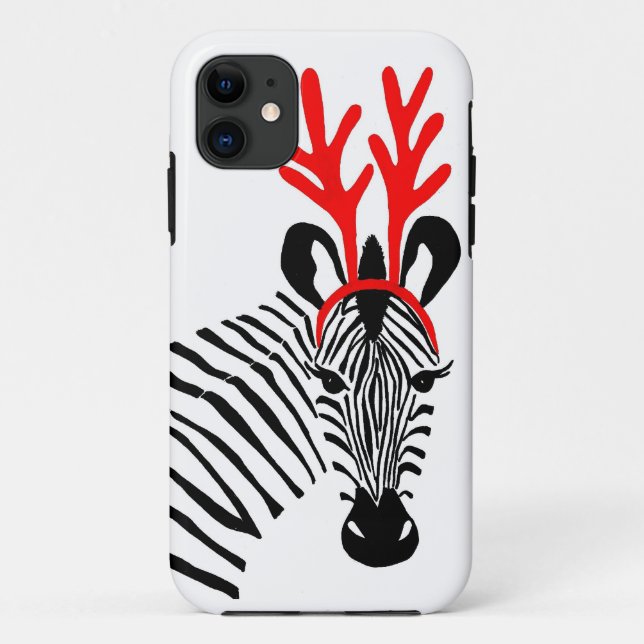 Coque iphone de zèbre de vacances (Dos)