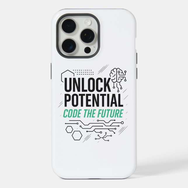 Coque iPhone Débloquez le Code de l'Avenir | Parcours Tech (Verso)