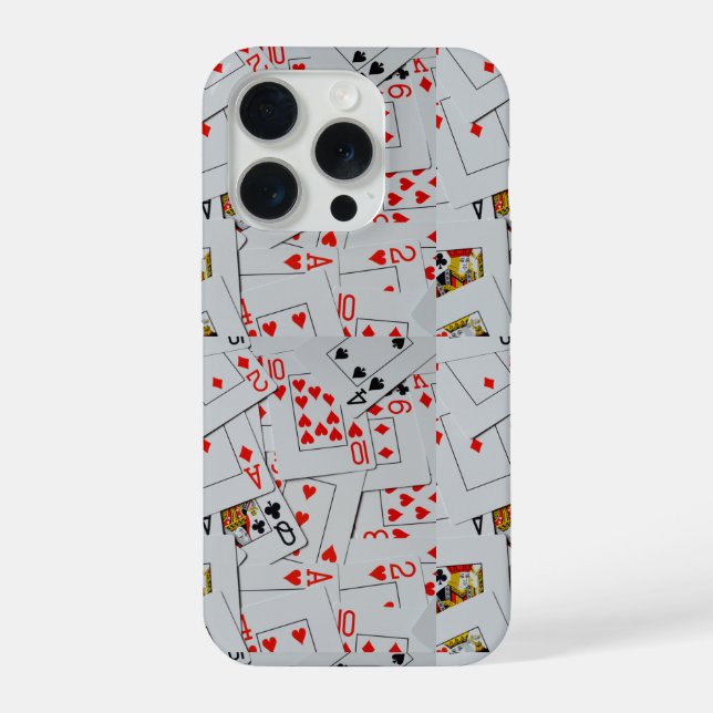 Coque iPhone Deck Of Scatter Playing Cards Pattern, (Verso)