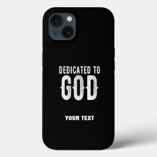 ETUI iPhone 13 DÉDIÉ À DIEU BLANC PERSONNALISABLE COOL TEXTE