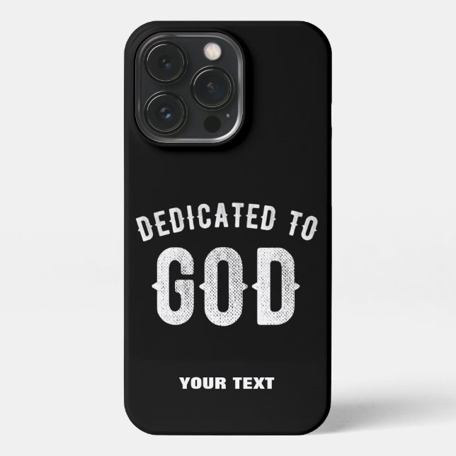 COQUE iPhone DÉDIÉ À DIEU PERSONNALISABLE COOL TEXTE BLANC (Verso)