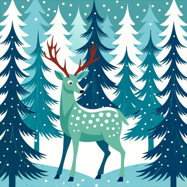 Coque iPhone Deer Illustration Phone Case (Créateur téléchargé)