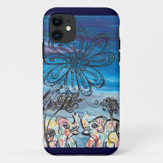 Coque iphone d'éléphants de fleur