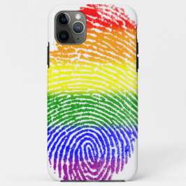 Coque iphone d'empreintes digitales couleur arc-en