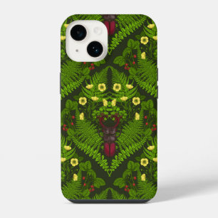 Coque Pour iPhone 14 Dendroctones et fougères, feuilles verts