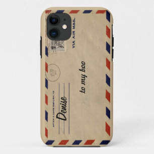 coque iphone d'enveloppe de courrier aérien perso