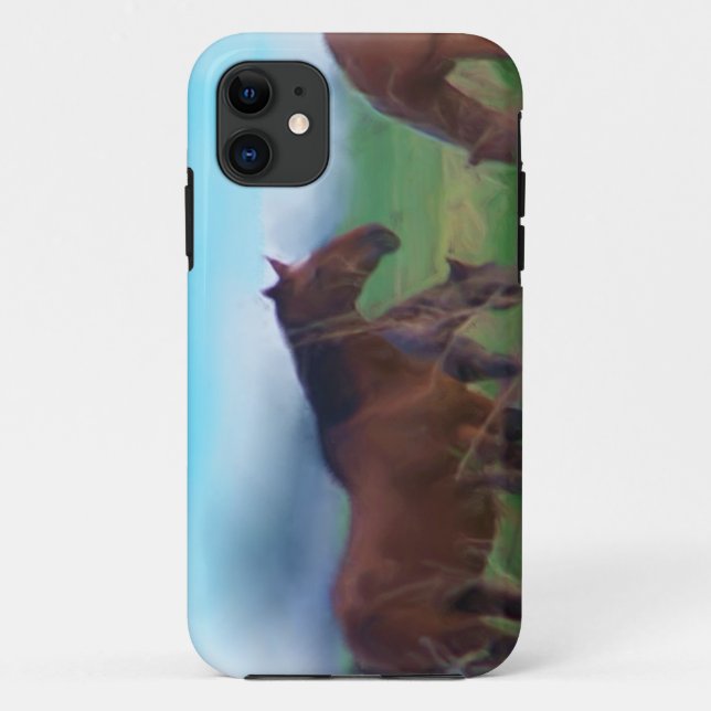 Coque iphone des Chevaux sauvages (Dos)