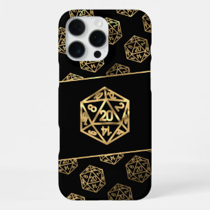 Coque iPhone 16 Pro Max Dés RPG   Gold Imaginaire Old School Tabletop Game