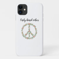 coque iphone des signes floraux de paix "Only Kind