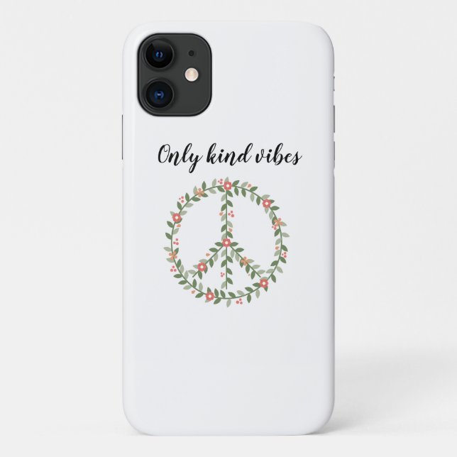 coque iphone des signes floraux de paix "Only Kind (Dos)