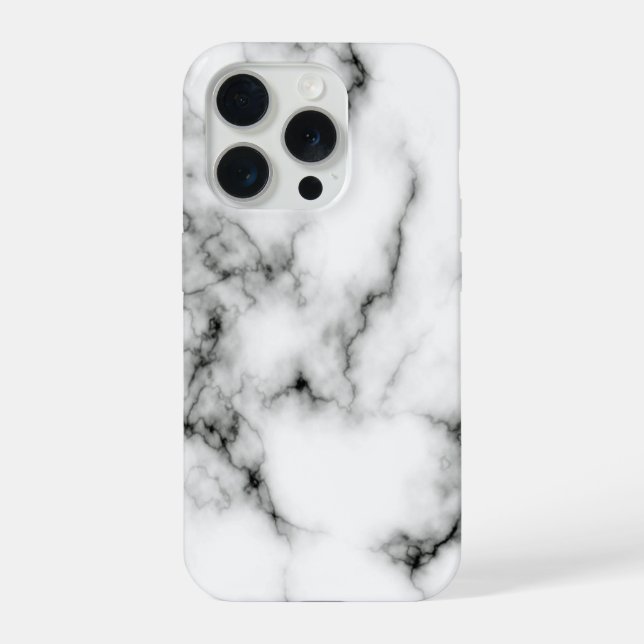 Coque iPhone design aspect marbre noir (Verso)