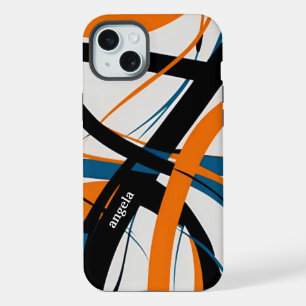 Design moderne abstrait orange noir