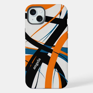 Design moderne abstrait orange noir