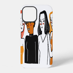 Coque iPhone 12 Diverses filles, diverses nationalités ensemble.