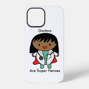 Coque iPhone 12 Docteur Super Héros Noir Féminin Personnalisé