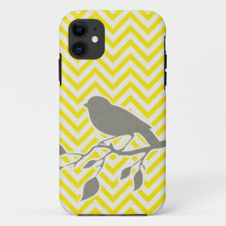 Coque iphone d'oiseau et de Chevron