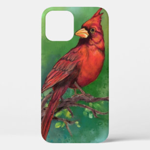 Coque iphone d'oiseaux du Cardinal rouge du Nord